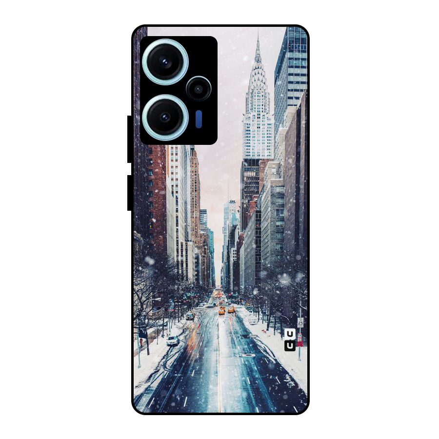 City Snow Metal Back Case for Poco F5