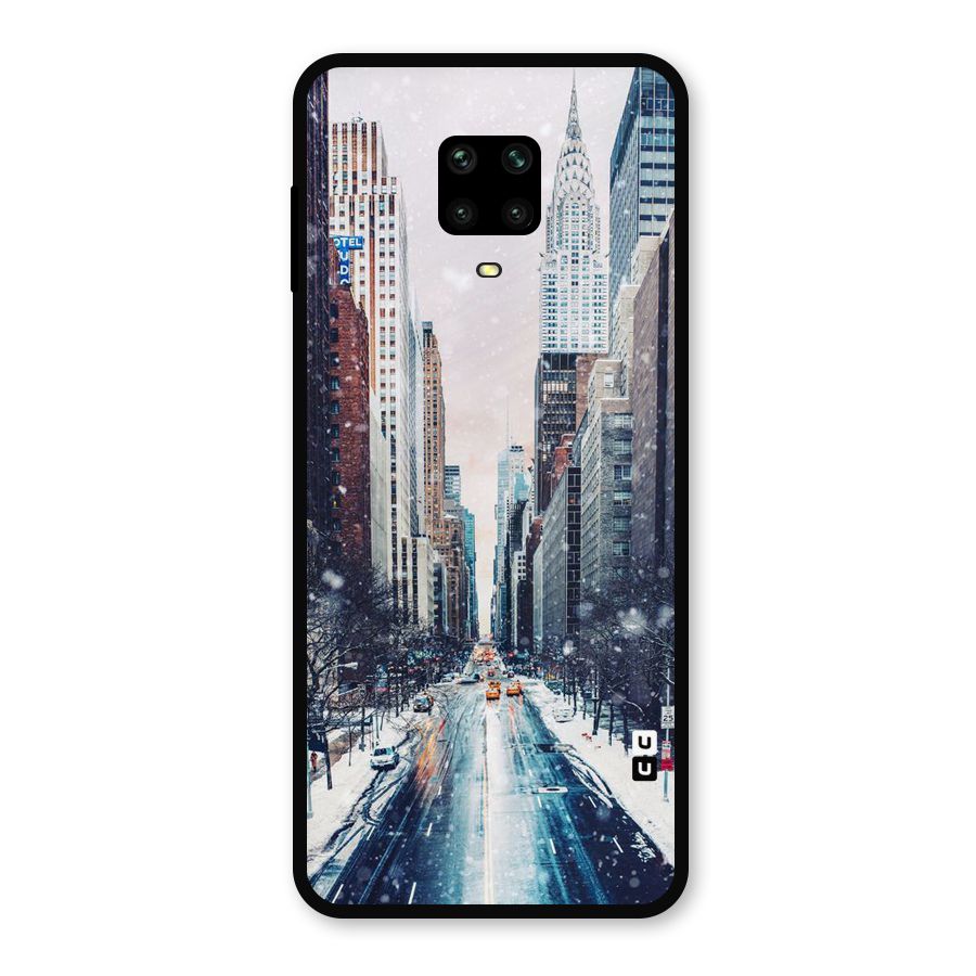City Snow Metal Back Case for Poco M2