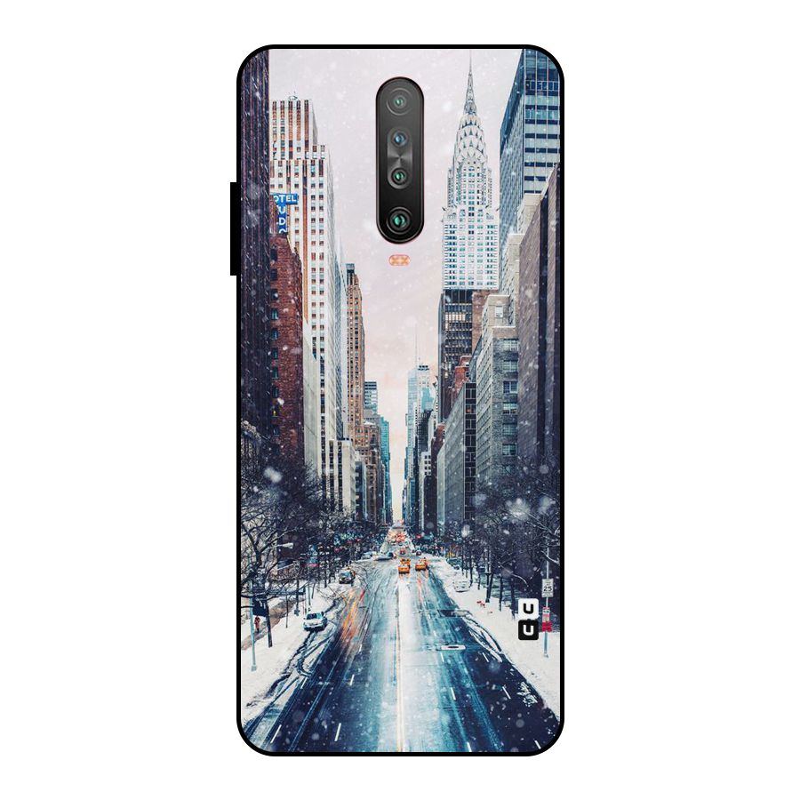 City Snow Metal Back Case for Poco X2