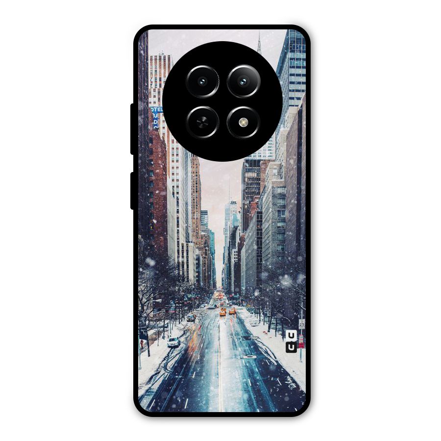 City Snow Metal Back Case for Realme 12 5G