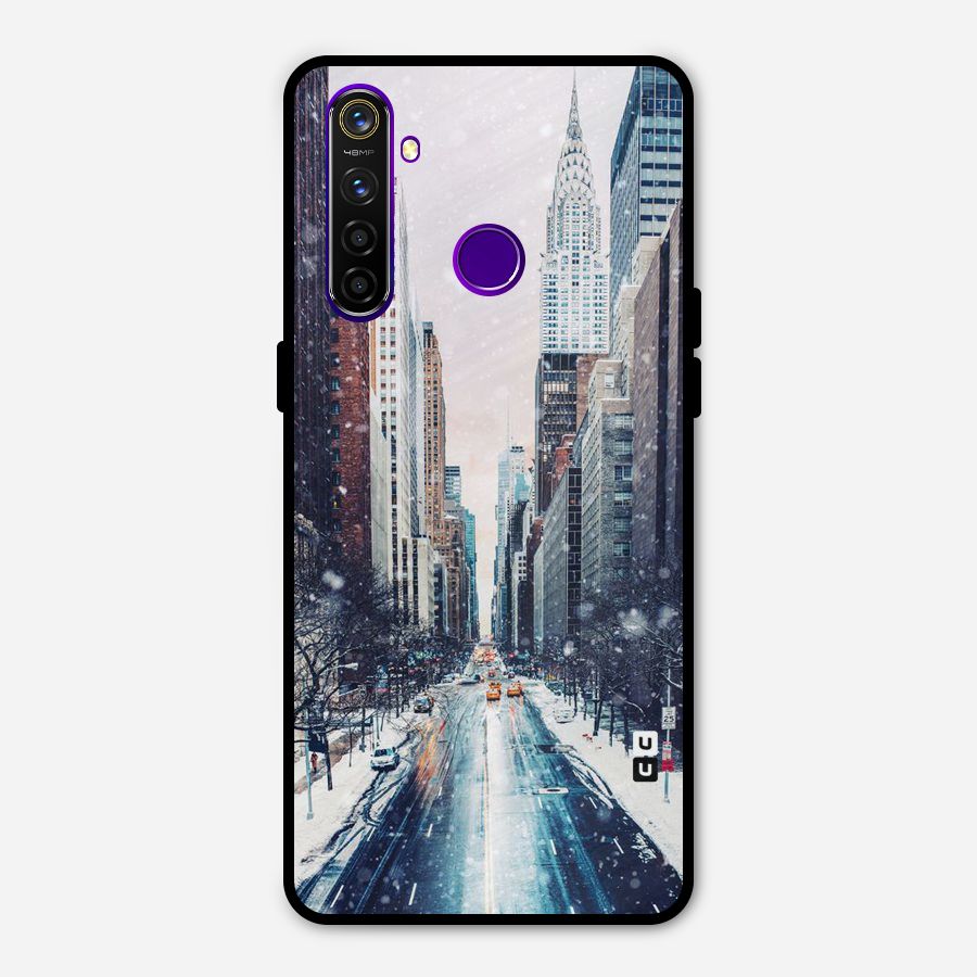 City Snow Metal Back Case for Realme 5 Pro