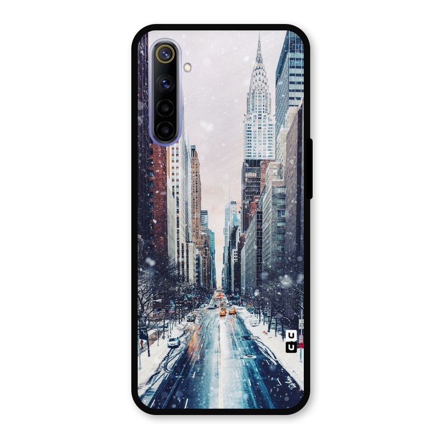 City Snow Metal Back Case for Realme 6