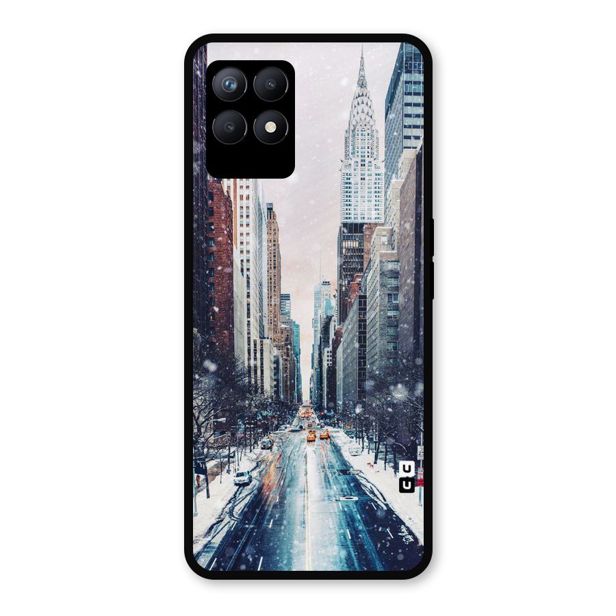 City Snow Metal Back Case for Realme Narzo 50
