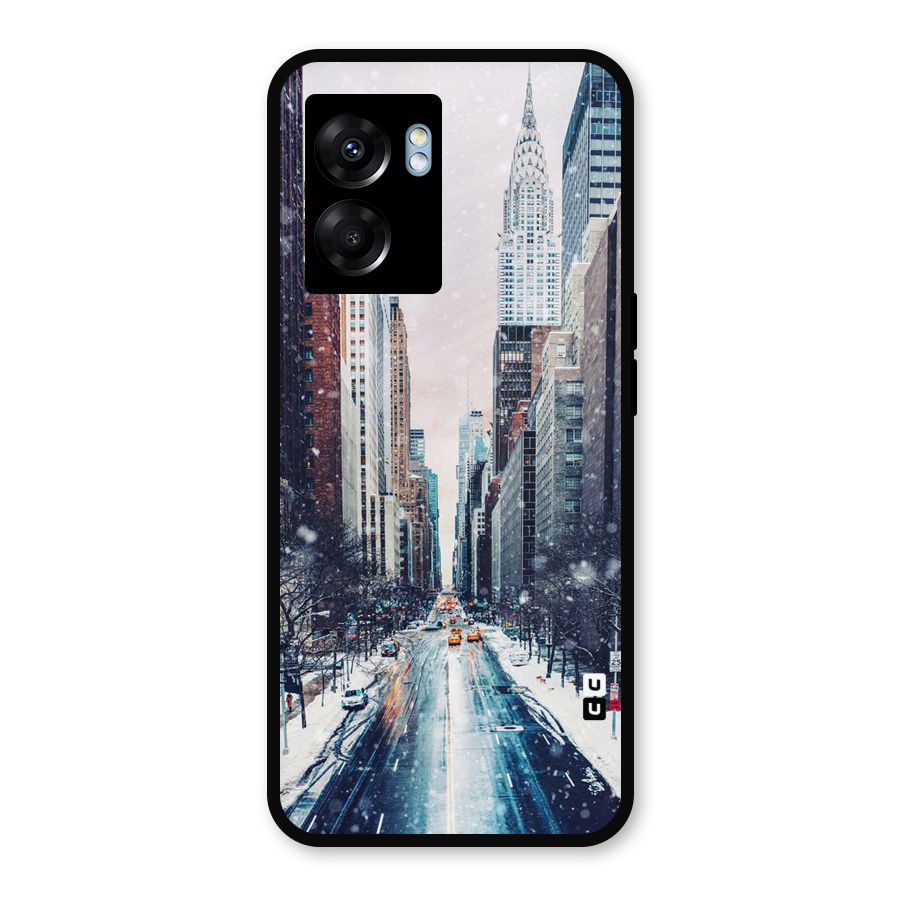 City Snow Metal Back Case for Realme Narzo 50 5G