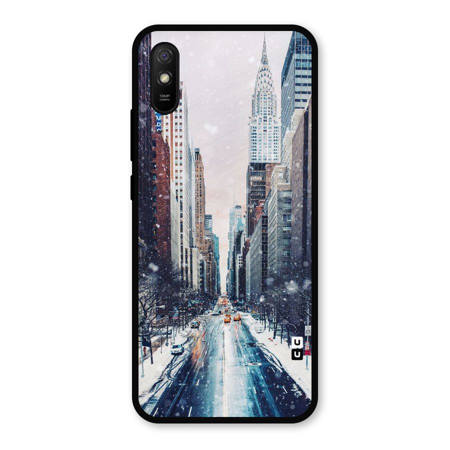 City Snow Metal Back Case for Redmi 9a