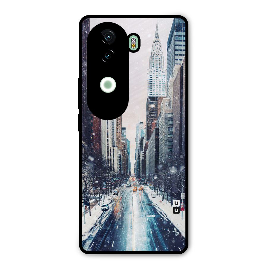 City Snow Metal Back Case for Vivo V40e