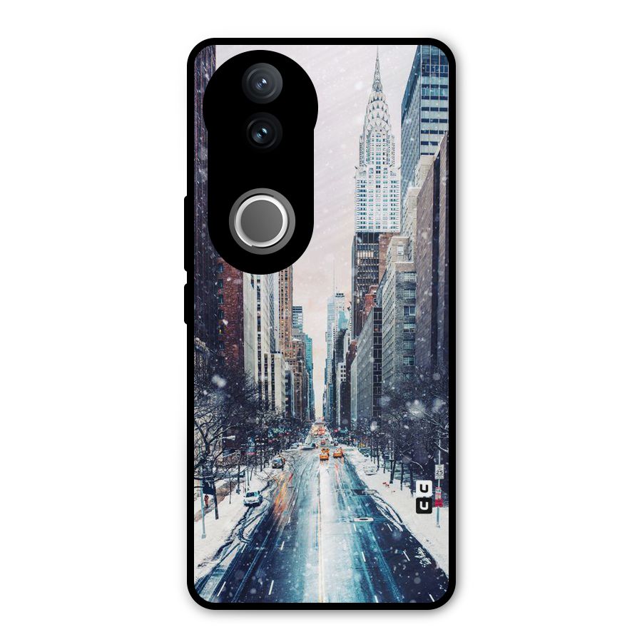 City Snow Metal Back Case for Vivo V50e