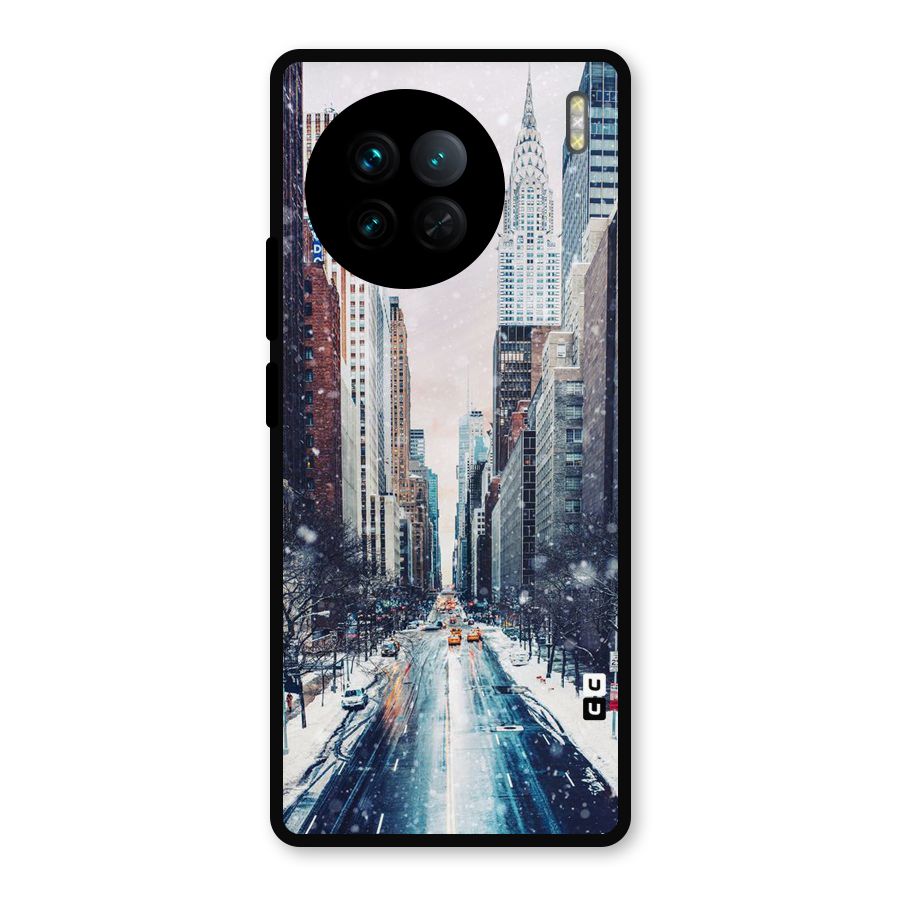 City Snow Metal Back Case for Vivo X90