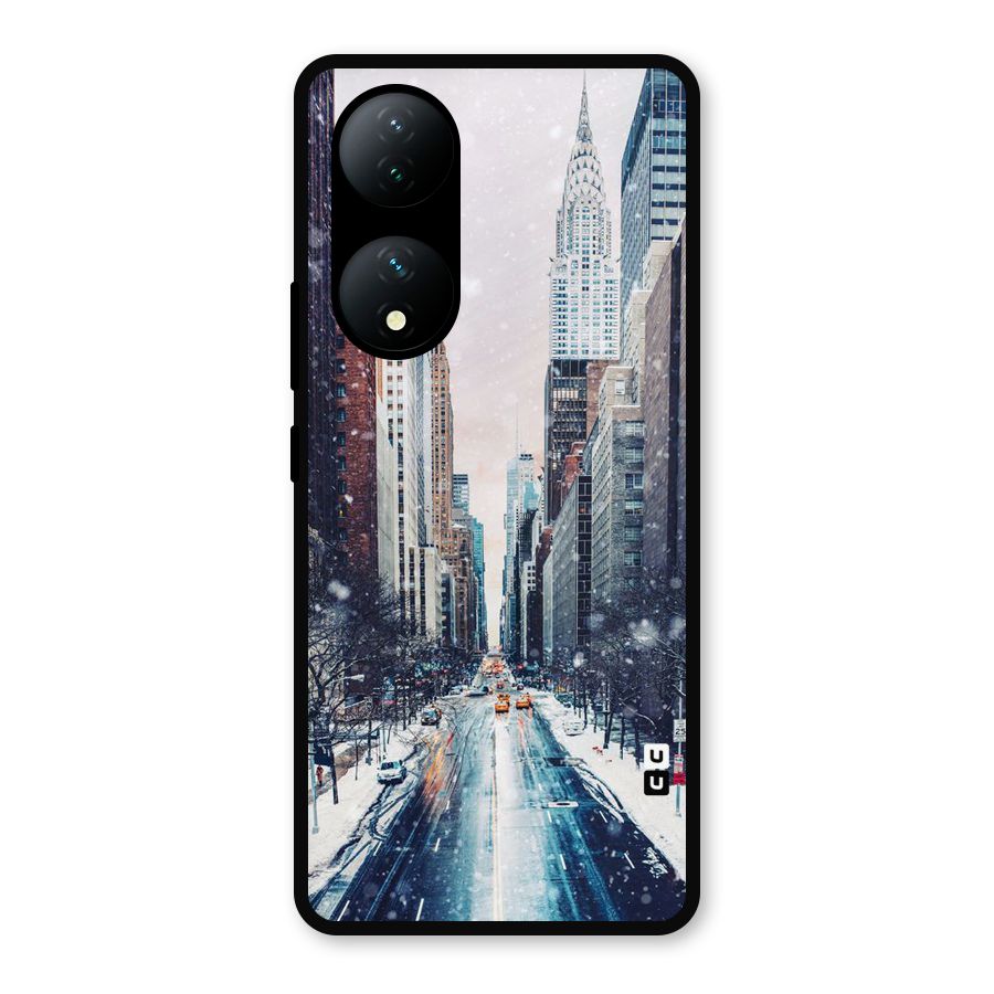 City Snow Metal Back Case for Vivo Y100a