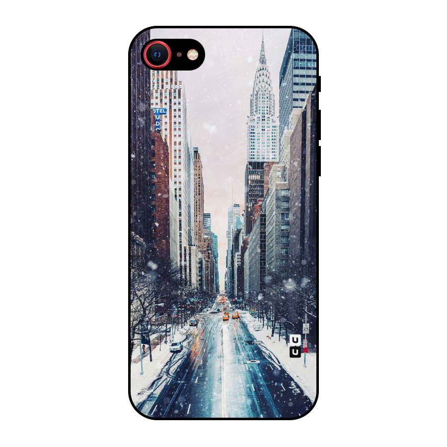 City Snow Metal Back Case for iPhone 7