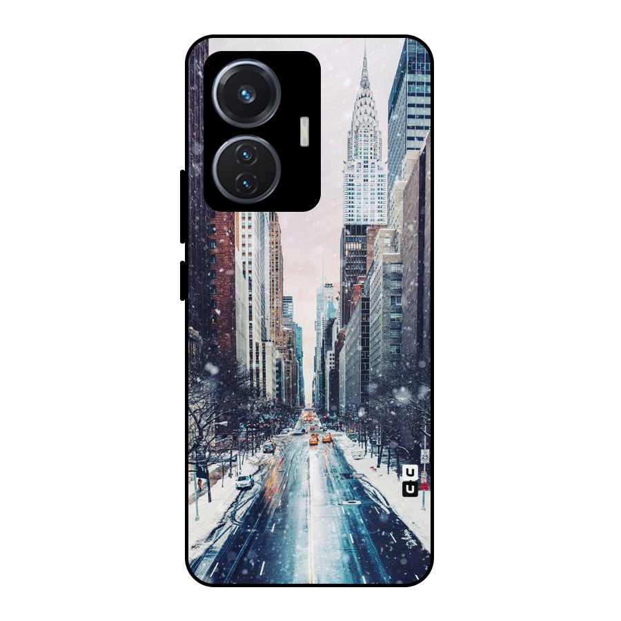 City Snow Metal Back Case for iQOO Z6 44W