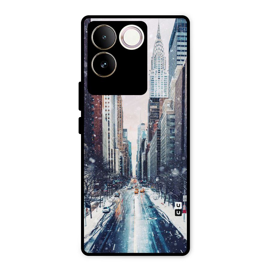 City Snow Metal Back Case for iQOO Z7 Pro