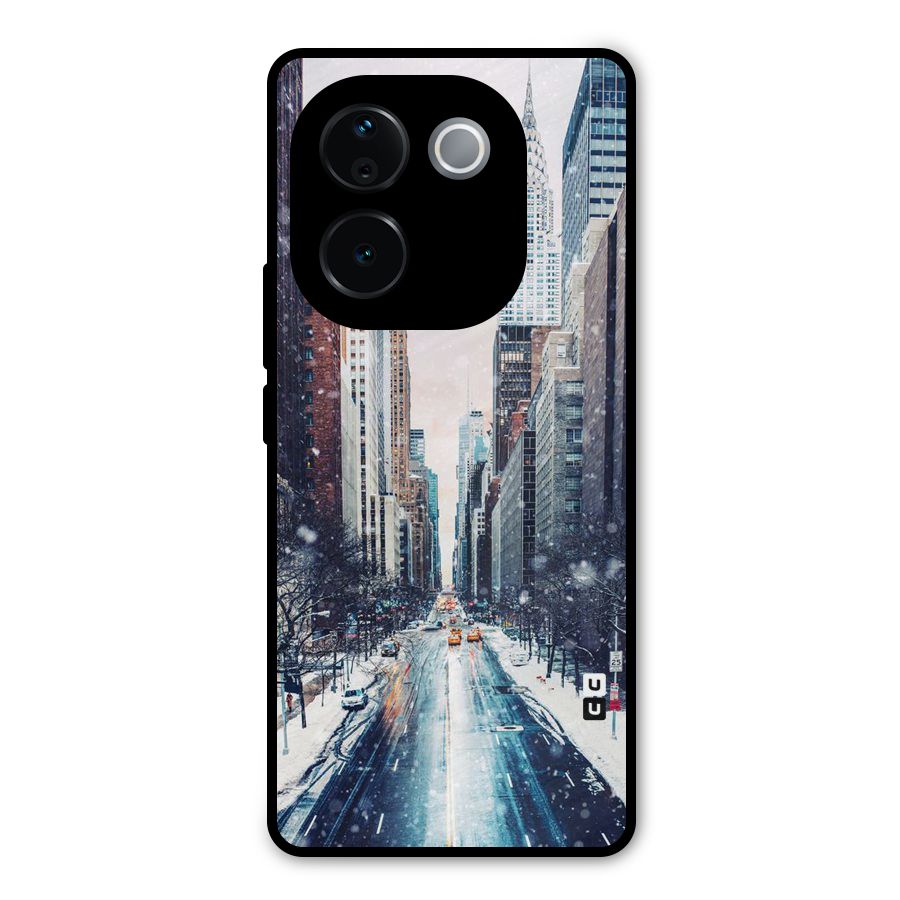 City Snow Metal Back Case for iQOO Z9s Pro
