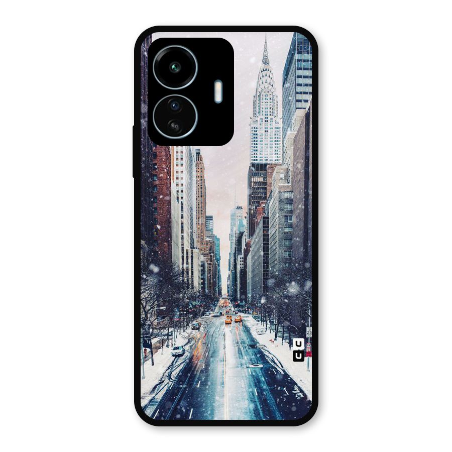 City Snow Metal Back Case for vivo iQOO Z6 Lite 5G