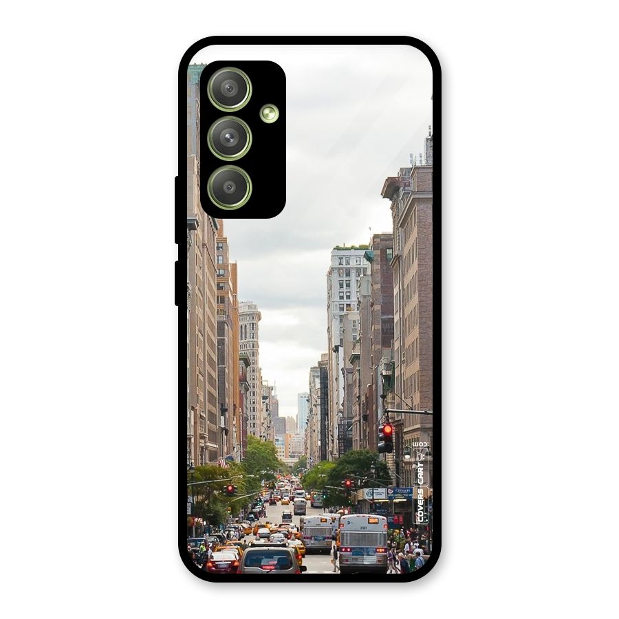 City Street View Glass Back Case for Galaxy A54