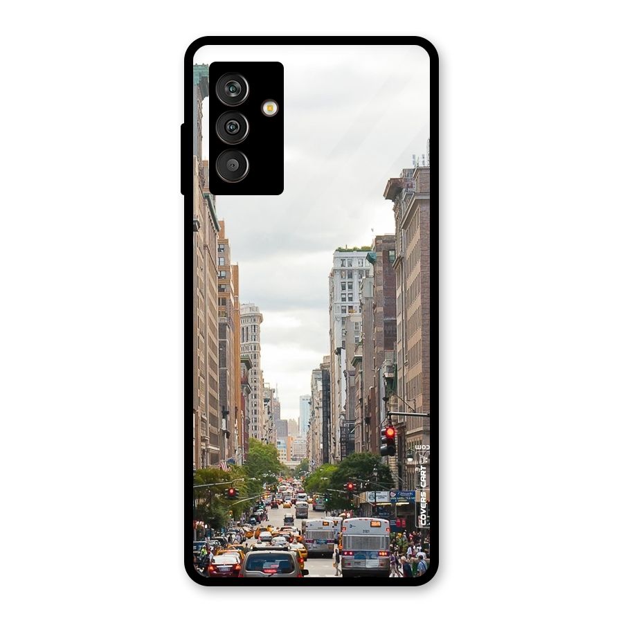 City Street View Glass Back Case for Galaxy M13