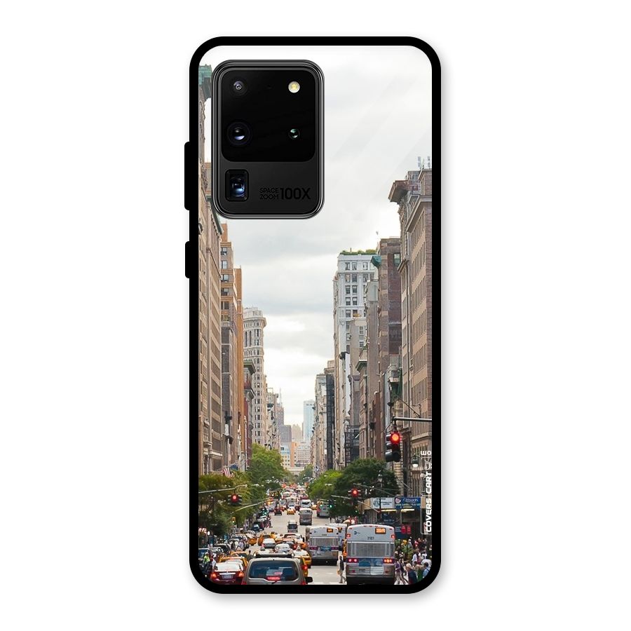 City Street View Glass Back Case for Galaxy S20 Ultra