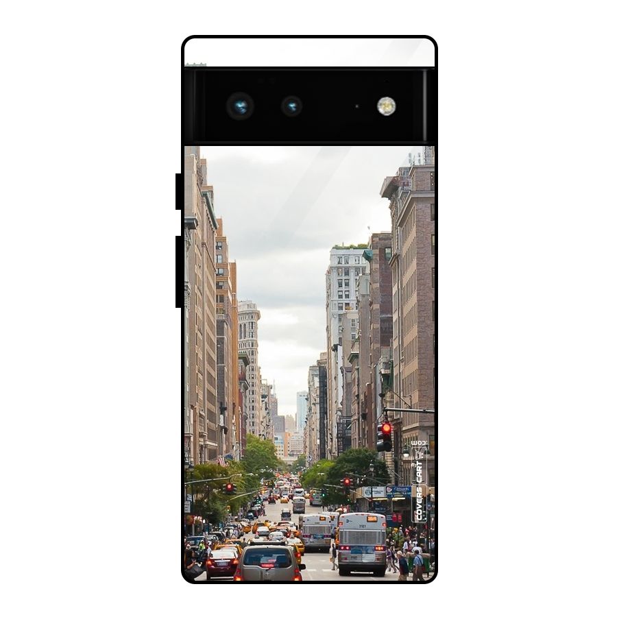 City Street View Glass Back Case for Google Pixel 6