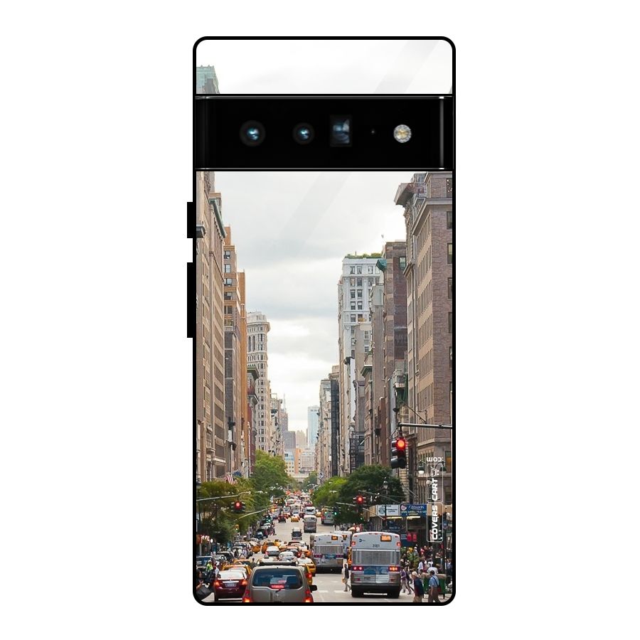 City Street View Glass Back Case for Google Pixel 6 Pro