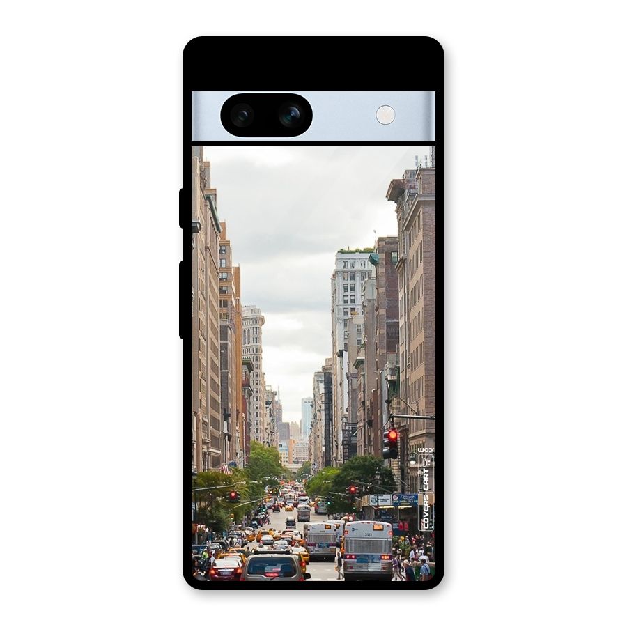 City Street View Glass Back Case for Google Pixel 7a