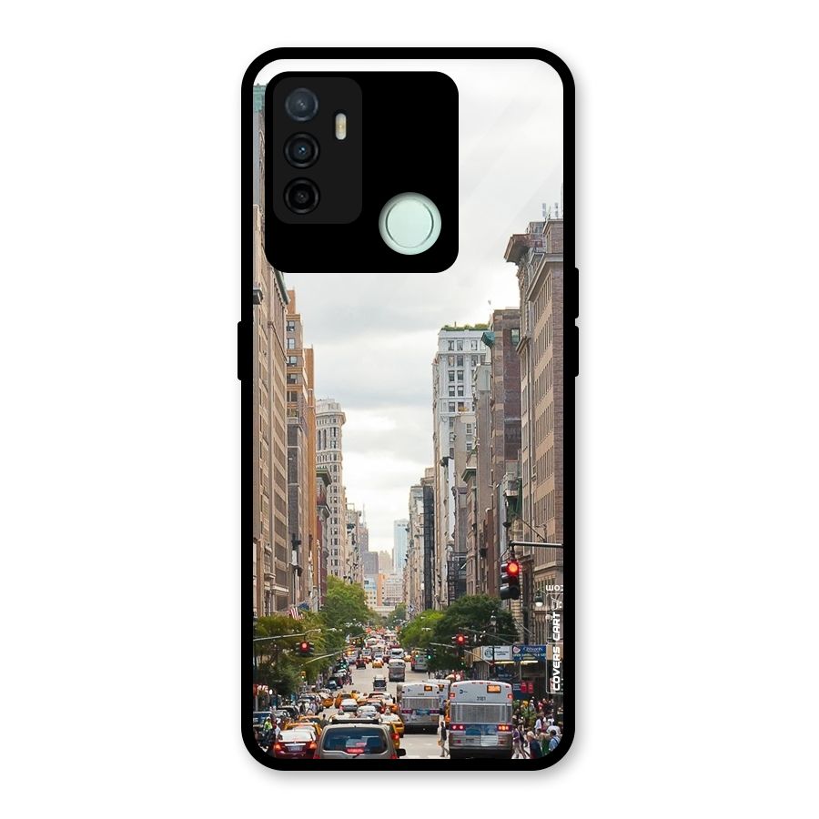 City Street View Glass Back Case for Oppo A53