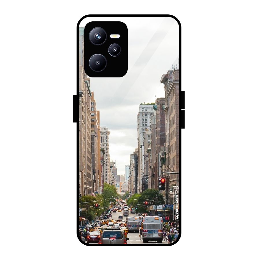 City Street View Glass Back Case for Realme C35