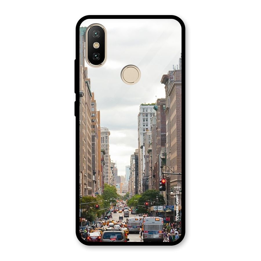 City Street View Glass Back Case for Redmi A2