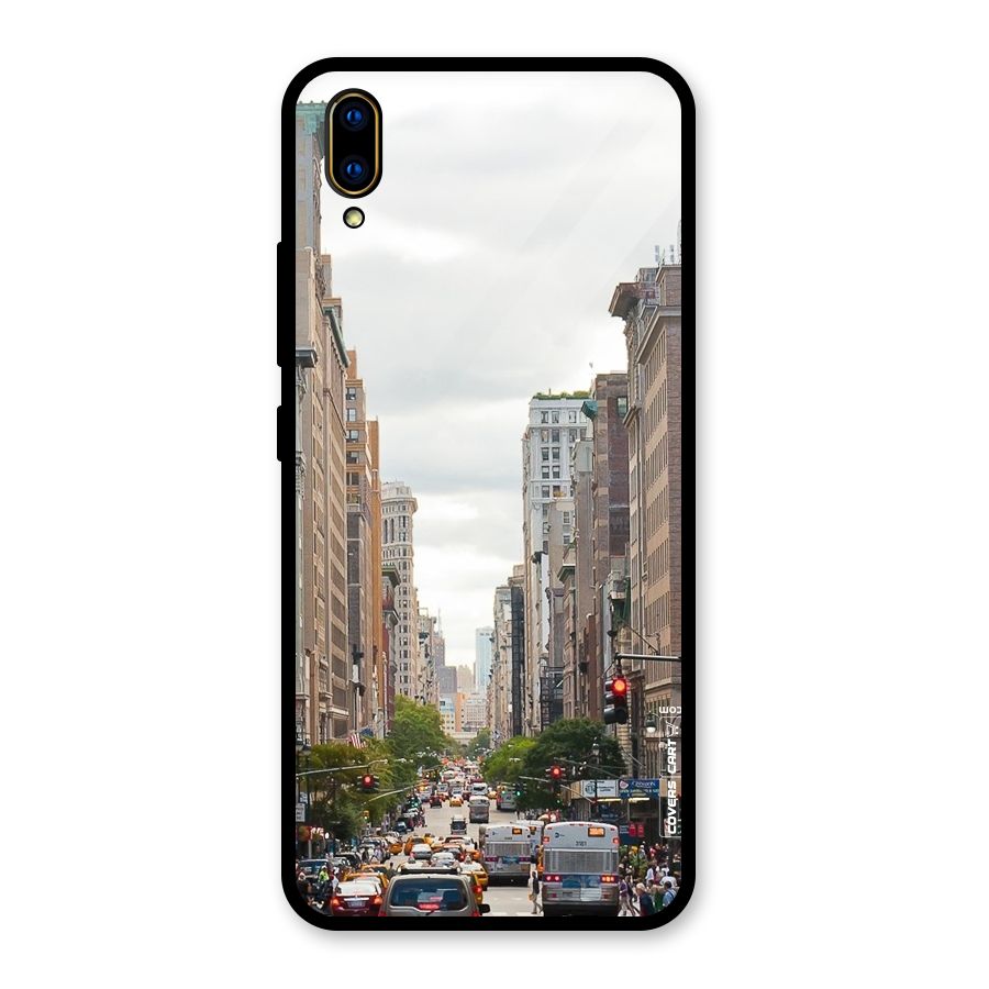 City Street View Glass Back Case for Vivo V11 Pro