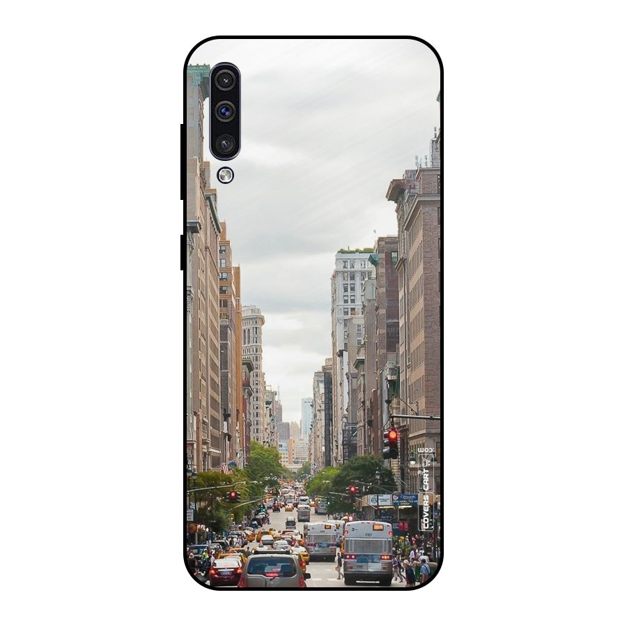City Street View Metal Back Case for Galaxy A30s
