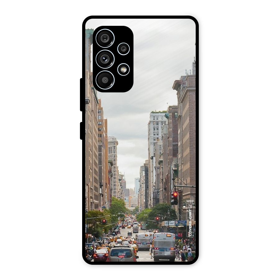 City Street View Metal Back Case for Galaxy A53 5G