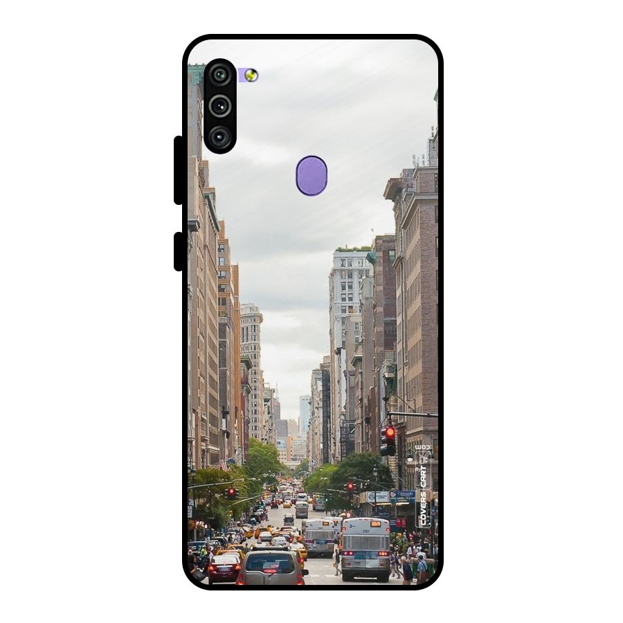 City Street View Metal Back Case for Galaxy M11