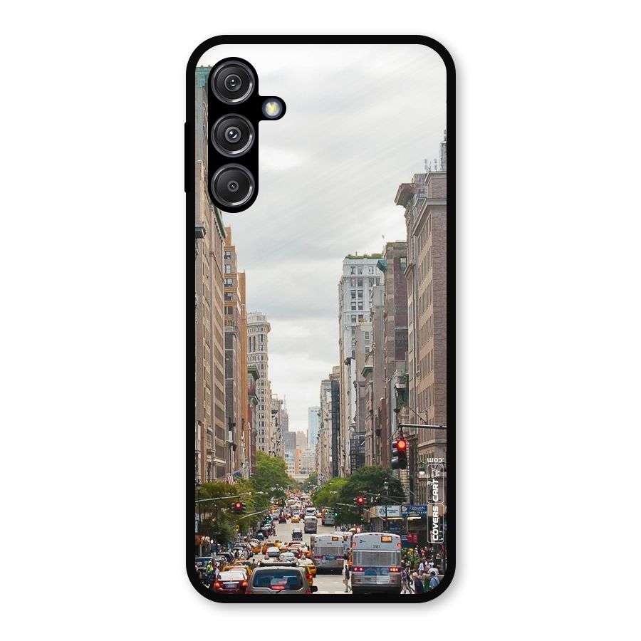 City Street View Metal Back Case for Galaxy M34 5G