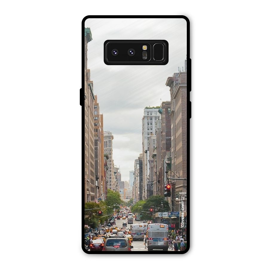 City Street View Metal Back Case for Galaxy Note 8