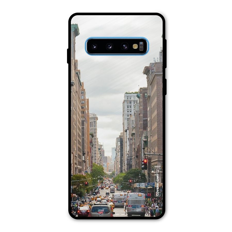 City Street View Metal Back Case for Galaxy S10