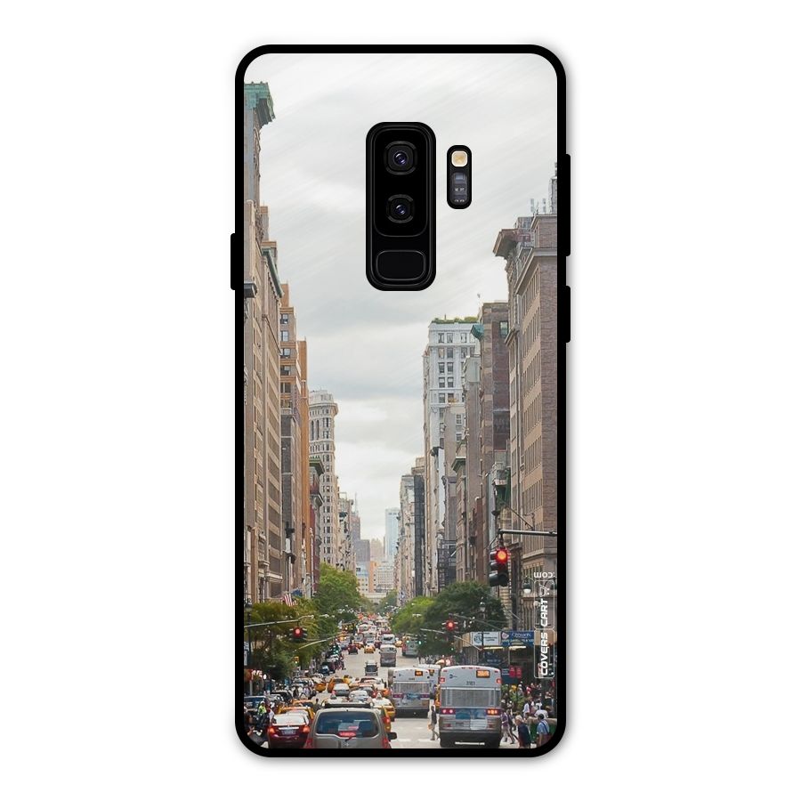 City Street View Metal Back Case for Galaxy S9 Plus