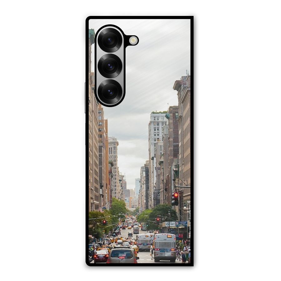 City Street View Metal Back Case for Galaxy Z Fold6