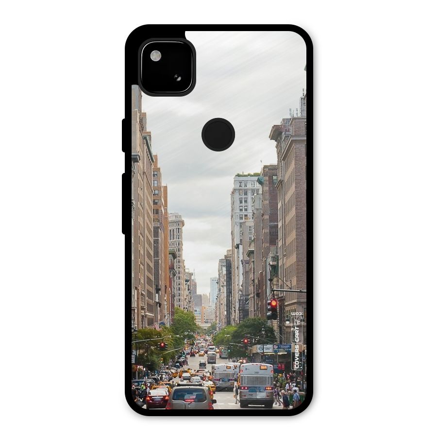 City Street View Metal Back Case for Google Pixel 4a