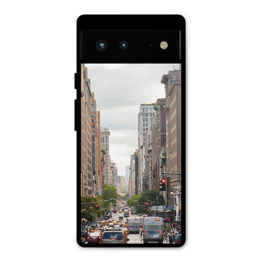 City Street View Metal Back Case for Google Pixel 6