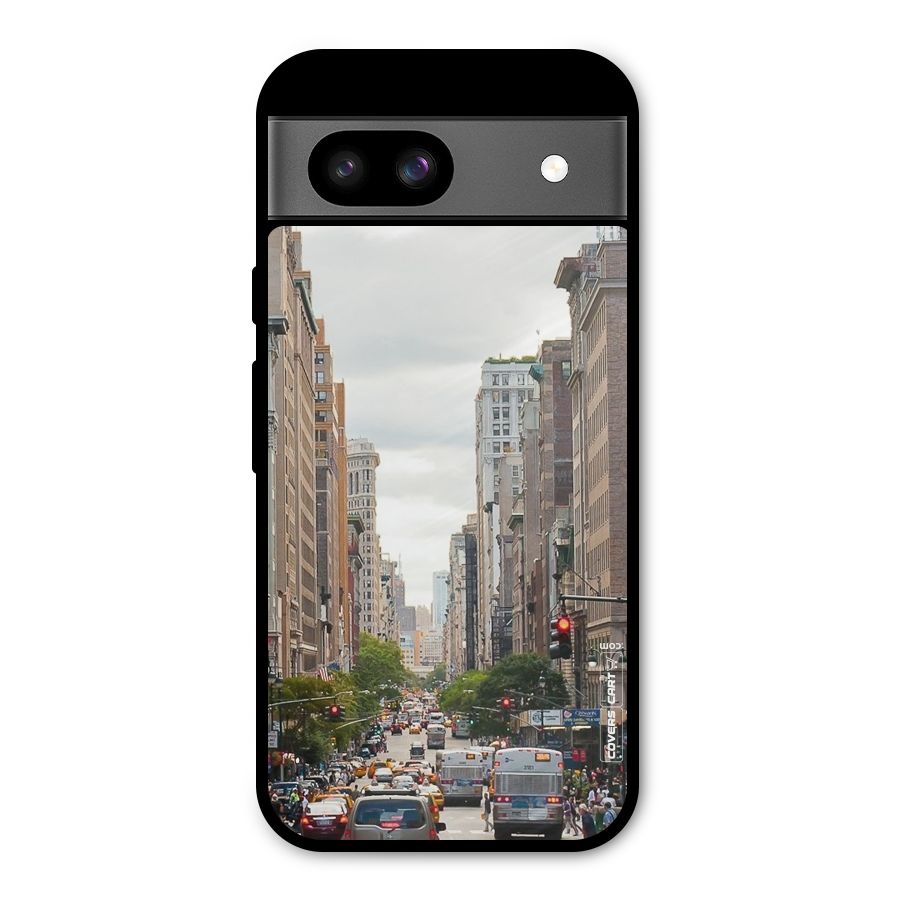 City Street View Metal Back Case for Google Pixel 8a