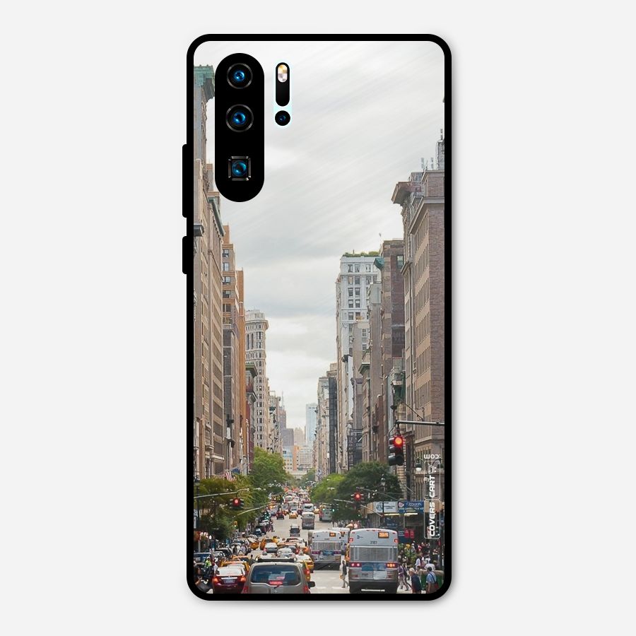 City Street View Metal Back Case for Huawei P30 Pro