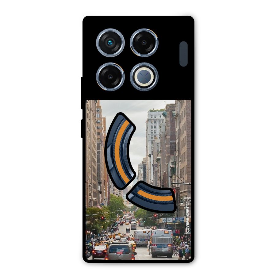 City Street View Metal Back Case for Infinix GT 20 Pro