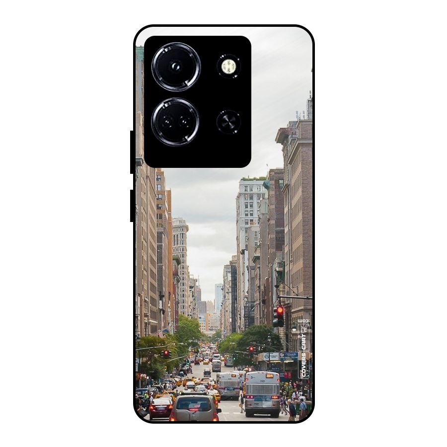 City Street View Metal Back Case for Infinix Note 30 5G