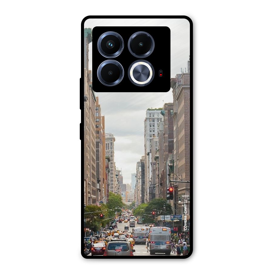 City Street View Metal Back Case for Infinix Note 40 5G