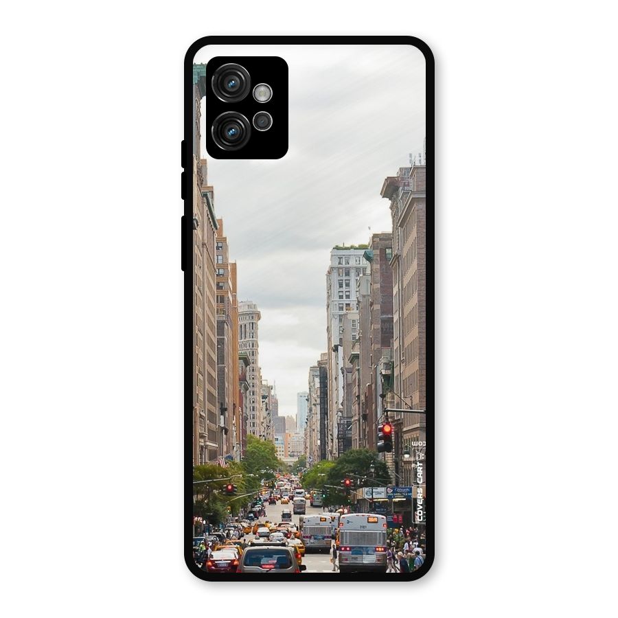 City Street View Metal Back Case for Moto G32