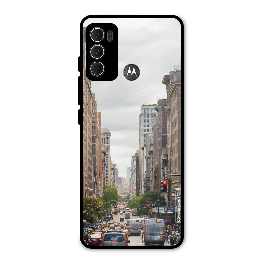 City Street View Metal Back Case for Moto G60