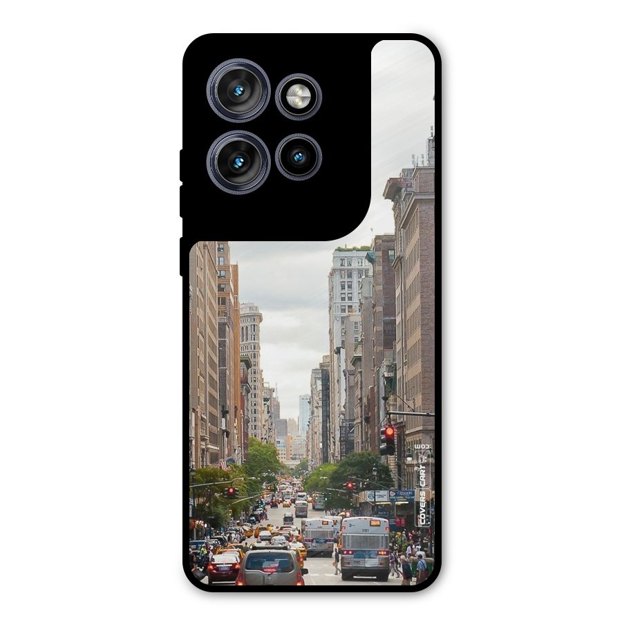 City Street View Metal Back Case for Motorola Edge 50 Neo