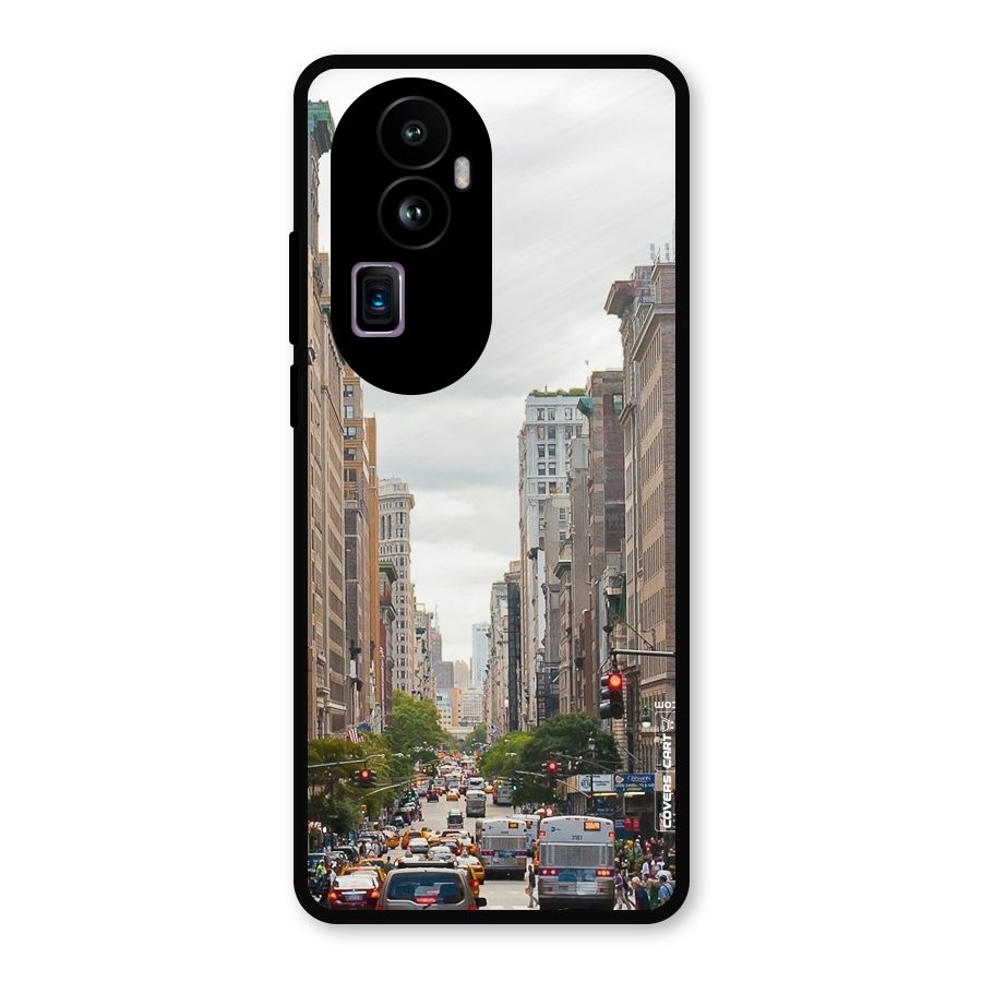 City Street View Metal Back Case for Oppo Reno10 Pro Plus