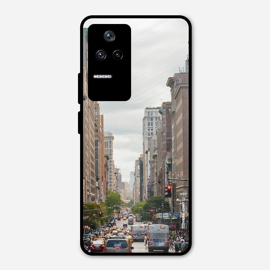 City Street View Metal Back Case for Poco F4 5G
