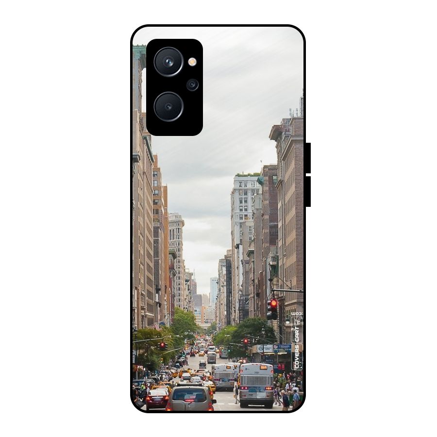 City Street View Metal Back Case for Realme 9i 5G