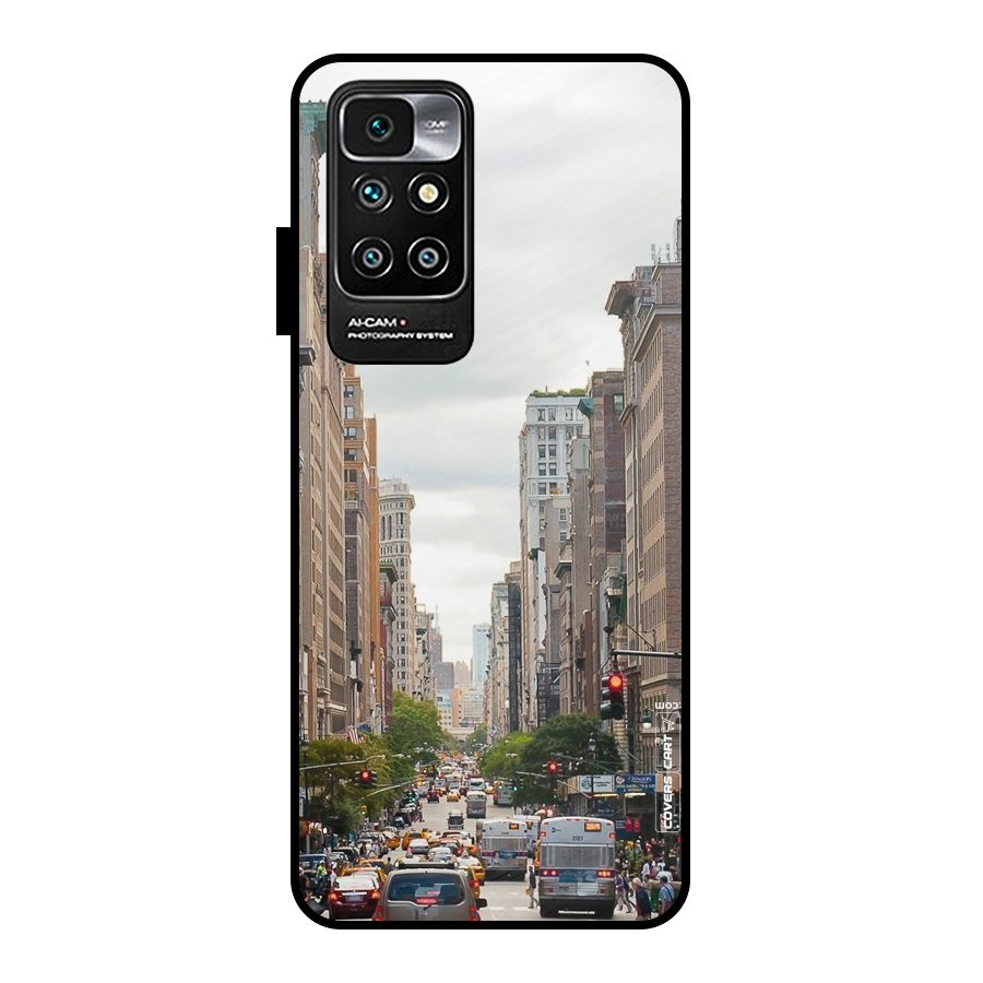 City Street View Metal Back Case for Redmi 10 Prime